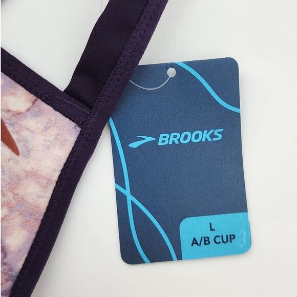 New NWT Brooks Uprise Crossback Quartz Marble Large A/B Cup Medium Impact - Picture 5 of 7